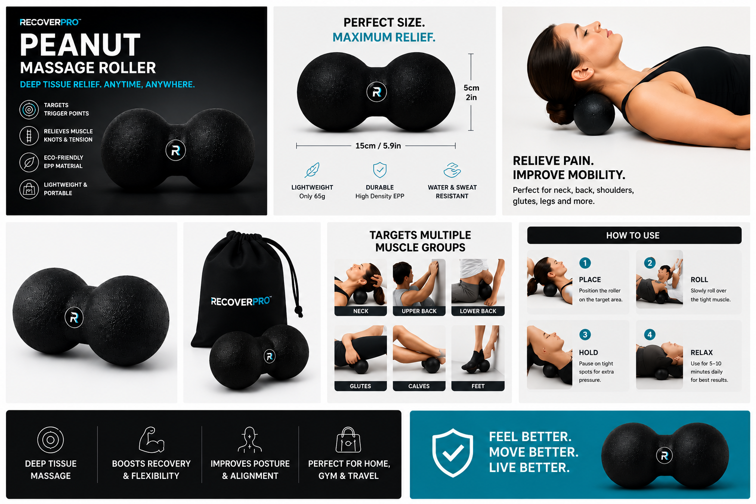 RecoverX Peanut Massage Roller