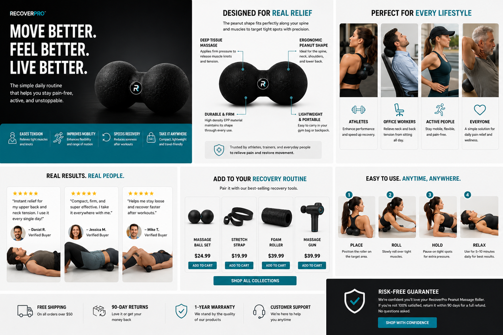 RecoverX Peanut Massage Roller
