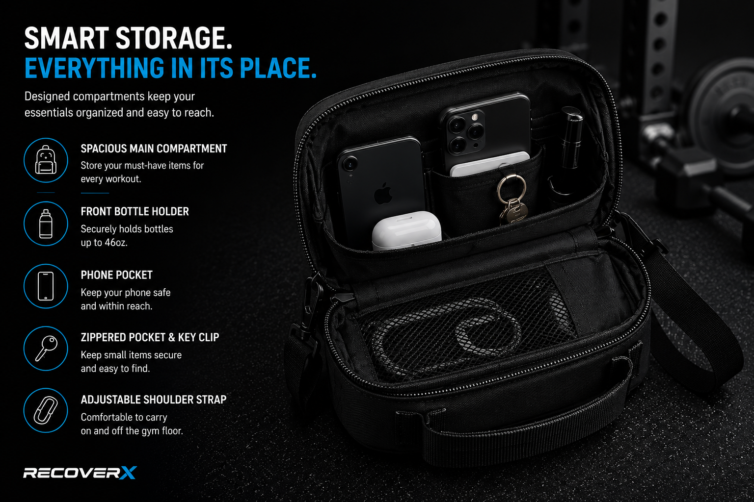 RecoverX Magnectic Gym Bag