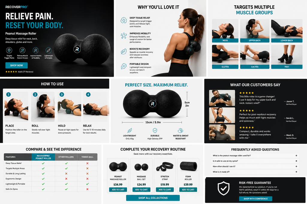 RecoverX Peanut Massage Roller